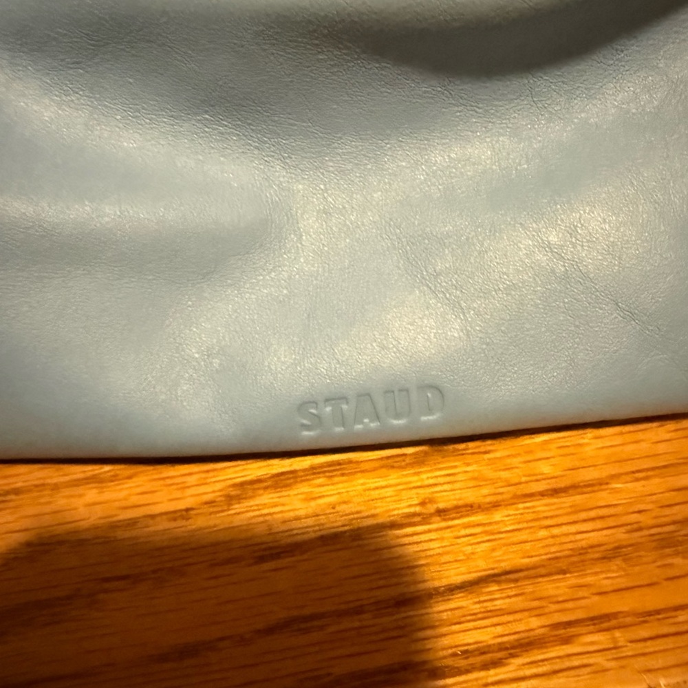 Elegant Blue Leather Hobo Bag - Picture 3 of 4
